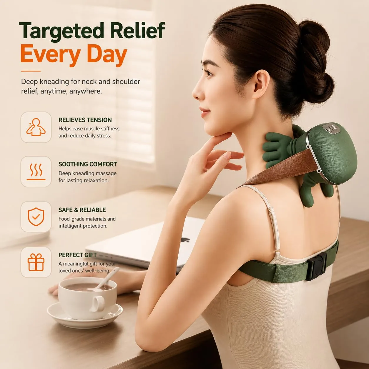 Revivana NeckZen™ | Wireless Heated Shiatsu Neck & Shoulder Massager - Image 7